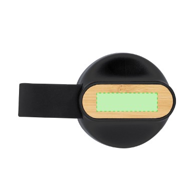 Halderan - Thermoskanne Rostfreier Stahl/ Bambus, 640 ml. Notizblock P