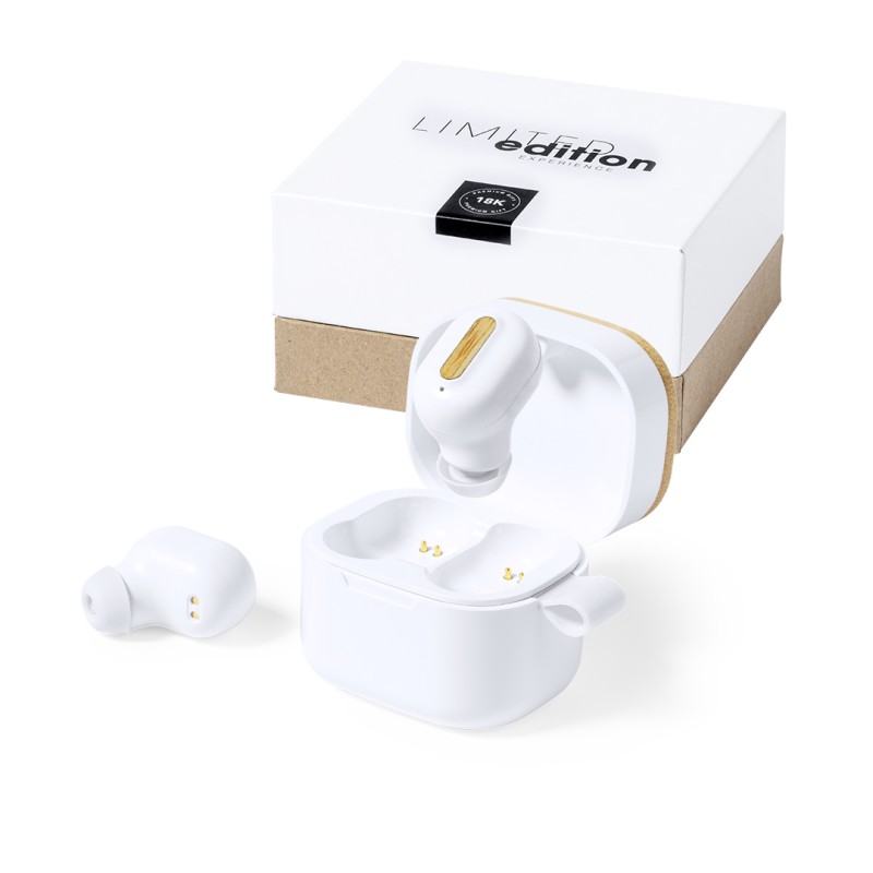 Zoe - Connexion Bluetooth. Batterie 35 mAh/ Poste de Charge 300 mAh | Bambou/ ABS