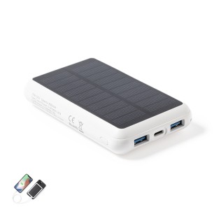 Maddy - Sans Fil 15W. Magnétique. 8000 mAh. Charge Solaire. 2 Sorties 