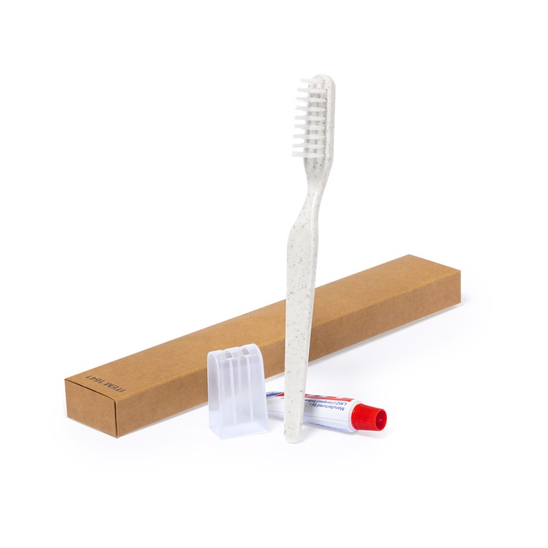 Dental Kit - Zahnbürste Weizenstroh/ PP. Zahnpasta 6 gr Dental Kit - Zahnbürste Weizenstroh/ PP. Zahnpasta 6 gr