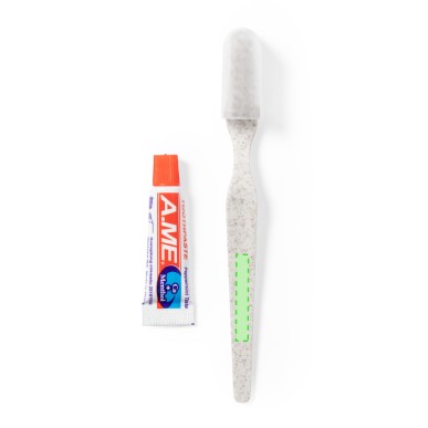 Dental Kit - Zahnbürste Weizenstroh/ PP. Zahnpasta 6 gr