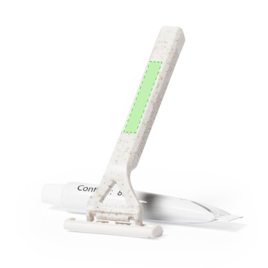 Shaving Kit - Rasierklinge Weizenstroh/ PP. Rasiergel 8 gr