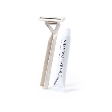 Shaving Kit - Rasierklinge Weizenstroh/ PP. Rasiergel 8 gr