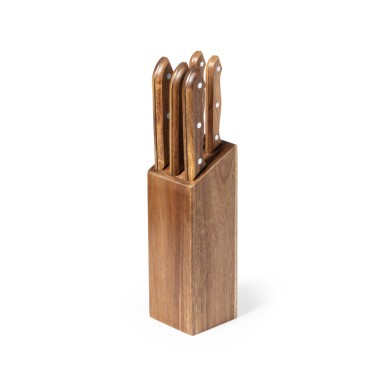 Wheeler - 5 Pièces | Acier Inox/ Bois