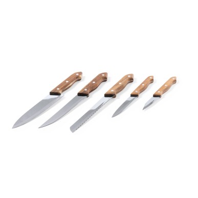 Wheeler - 5 Pièces | Acier Inox/ Bois