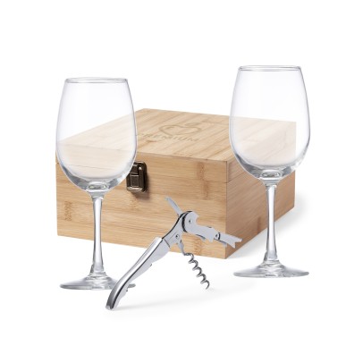 Neider - 2 Verres à Vin 350 ml. Tire-Bouchon Ouvre Bouteille Acier Ino
