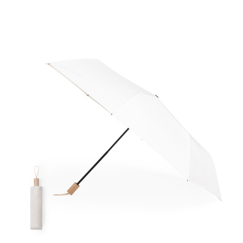 Nouka - 23". Holz Griff. Pongee Etui | Pongee 190T. Metall Rippen