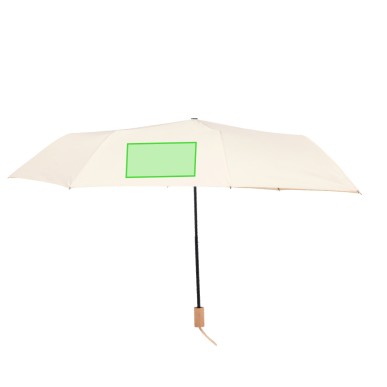 Nouka - 23". Holz Griff. Pongee Etui | Pongee 190T. Metall Rippen