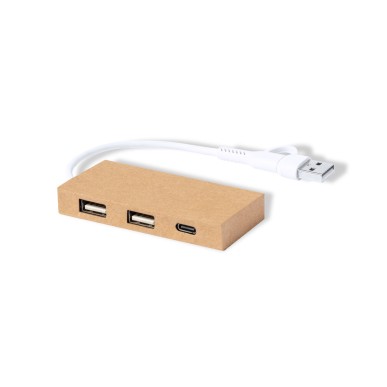 Hasgar - 1 Port Type C. 2 Ports USB 2.0 | Carton Recyclé