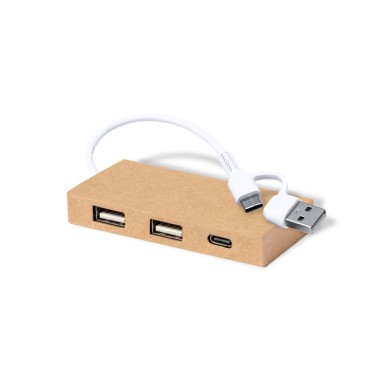 Hasgar - 1 Port Type C. 2 Ports USB 2.0 | Carton Recyclé