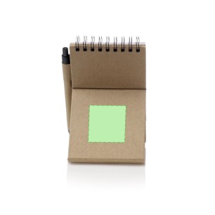 Phesux - Bloc 30 Feuilles. 25 Notes Adhésives 7,5 x 7,5 cm. 125 Mini Notes Adhésives 1,2 x 4,5 cm. Stylo Carton Recyclé Incluse 