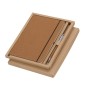 Nauthax - Bloc Notes Couverture Rigide. 100 Feuilles. Stylo Incluse | Cuir Recyclé/ Métal