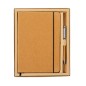 Nauthax - Bloc Notes Couverture Rigide. 100 Feuilles. Stylo Incluse | Cuir Recyclé/ Métal