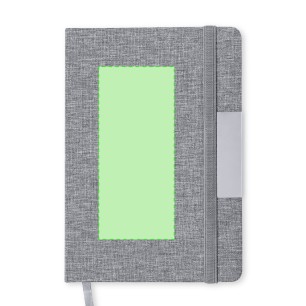 Wendam - Bloc Notes Couverture Rigide. 100 Feuilles. Stylo Incluse | Polyester 300D RPET/ Métal