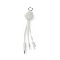 Dumof - Connexion Micro USB, Type C et Lightning 5V DC 2.4A | Paille de Blé/ ABS