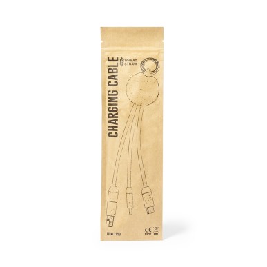 Dumof - Connexion Micro USB, Type C et Lightning 5V DC 2.4A | Paille d