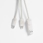 Dumof - Connexion Micro USB, Type C et Lightning 5V DC 2.4A | Paille de Blé/ ABS
