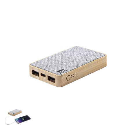 Bralty - 5000 mAh. 2 Sorties USB. Sortie et Entrée Type C | Polyester 