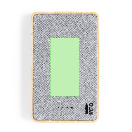 Bralty - 5000 mAh. 2 Sorties USB. Sortie et Entrée Type C | Polyester RPET/ Bambou