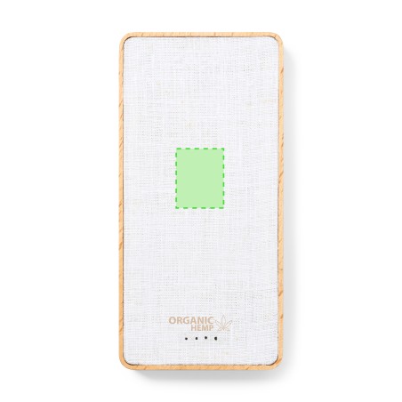 Meskat - 8000 mAh. 2 Sorties USB. Sortie et Entrée Type C | Chanvre Organique/ Bois