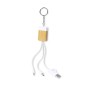 Brestin - Connexion Micro USB, Type C et Lightning 5V DC 2.4A | Bambou/ Extrait Marbre