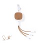 Sherat RCS - Câble Extensible. Connexion Micro USB, Type C et Lightning 5V DC 2.4A | Cuir Recyclé/ ABS Recyclé