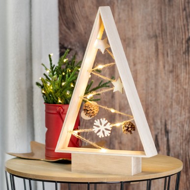 Allurex - 8 Leds. 2 Piles AAA Non Incluses | Bois