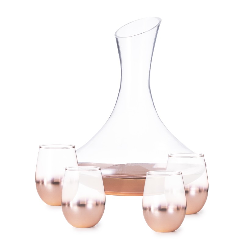 Prescot - 4 Verres 500 ml. Décanteur 1,8 L | Verre Prescot - 4 Verres 500 ml. Décanteur 1,8 L | Verre