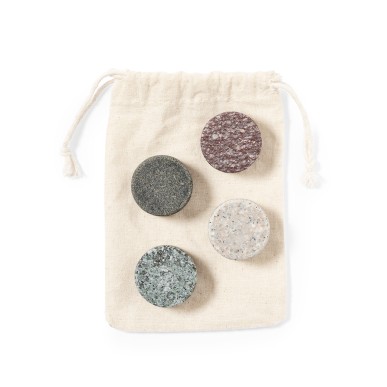 Glamer - Wiederverwendbar. 4 Stück. Baumwolle Etui | Granit