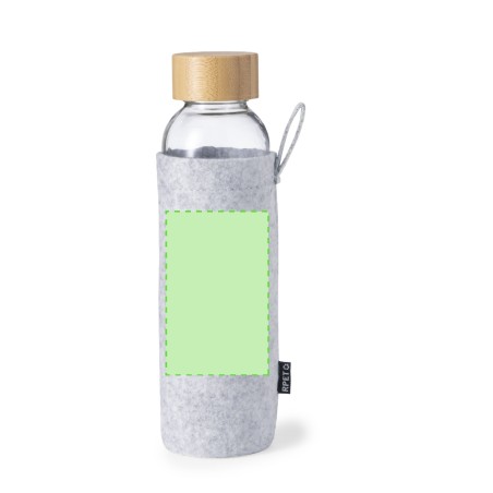 Blorek - 500 ml. Filz RPET Etui | Glas/ Bambus