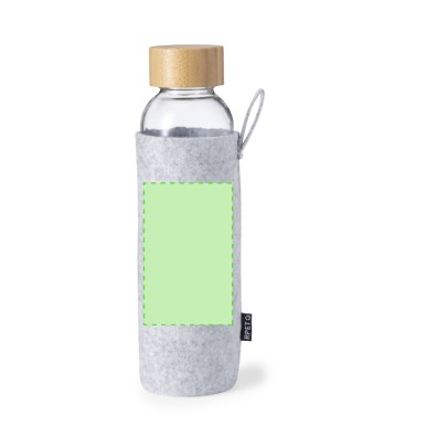 Blorek - 500 ml. Filz RPET Etui | Glas/ Bambus