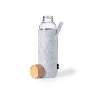 Blorek - 500 ml. Filz RPET Etui | Glas/ Bambus