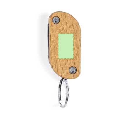 Polty - 1 Led. 9 Fonctions. Piles Bouton Incluses | Bois/ Acier Inox