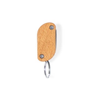 Polty - 1 Led. 9 Fonctions. Piles Bouton Incluses | Bois/ Acier Inox