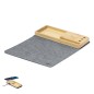 Hossian - Pliable. Chargeur Sans Fil 15W. Antidérapant | Polyester 300D RPET/ Suédine/ Bambou