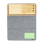 Hossian - Pliable. Chargeur Sans Fil 15W. Antidérapant | Polyester 300D RPET/ Suédine/ Bambou