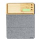 Hossian - Pliable. Chargeur Sans Fil 15W. Antidérapant | Polyester 300D RPET/ Suédine/ Bambou