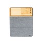 Hossian - Pliable. Chargeur Sans Fil 15W. Antidérapant | Polyester 300D RPET/ Suédine/ Bambou