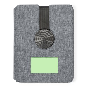 Morrison - Chargeur Sans Fil 10W. Power Bank 5000 mAh. Bloc 65 Feuilles. Sortie et Entrée Type C | Polyester 300D RPET