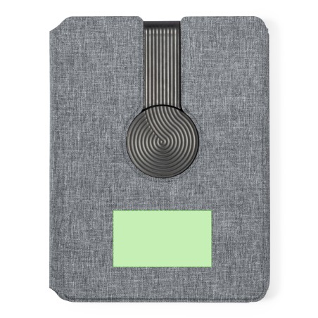 Morrison - Chargeur Sans Fil 10W. Power Bank 5000 mAh. Bloc 65 Feuilles. Sortie et Entrée Type C | Polyester 300D RPET