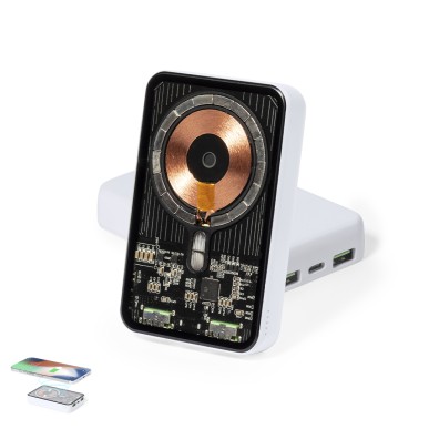 Bramson - Drahtlos 15W. Magnetisch. 5000 mAh. 2 USB Ausgänge. Typ C Au