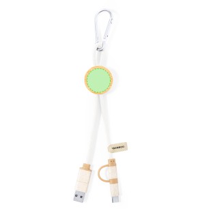 Denny - Anschluss Micro USB, Typ C und Lightning 5V DC 2.4A | Weizenstroh/ ABS/ Bambus/ Baumwolle