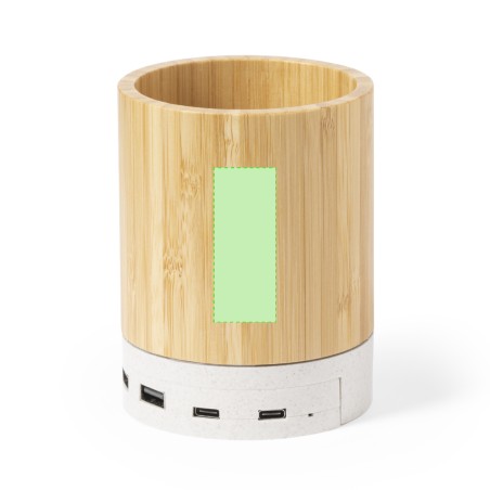 Birwen - Geeignet für die datenübertragung. Drahtlos Ladegerät 5W. 1 Typ C Hub. 2 Hubs USB 2.0 | Weizenstroh/ ABS/ Bambus