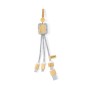 Braxton - Anschluss Micro USB, Typ C und Lightning 5V DC 2.4A | Filz RPET/ Bambus