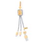Braxton - Anschluss Micro USB, Typ C und Lightning 5V DC 2.4A | Filz RPET/ Bambus