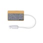Barney - 1 Typ C Hub. 2 Hubs USB 2.0 | Filz RPET/ Bambus