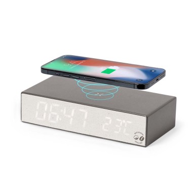 Barret - Drahtlos Ladegerät 10W. Einstellbare Lichtintensität. USB Ans