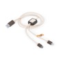 Seymur - Anschluss Micro USB, Typ C und Lightning 5V DC 2.4A | Kaffeefaser/ ABS/ Reclycling Baumwolle