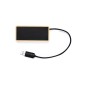 Ginger - Led Lichter. 1 Typ C Hub. 2 Hubs USB 2.0 | Bambus