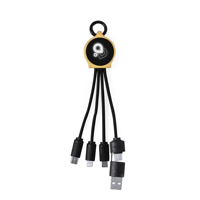 Lawrence - Led Lichter. Anschluss Micro USB, Typ C und Lightning 5V DC 2.4A | Bambus